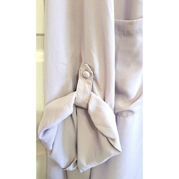 Torrid 6X Harper Georgette Pullover 3/4 Sleeve Top Mist Gray New with Tags - Picture 4 of 10